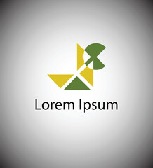  A logo with a green and yellow design