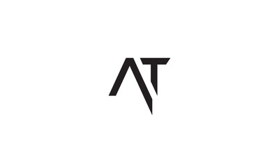 Obraz premium AT, TA, A , T Abstract Letters Logo Monogram 