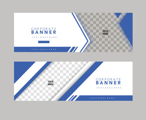 banner design template,minimalist banner design blue and white