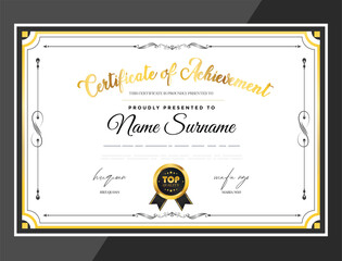 certificate template elegant bright decor.