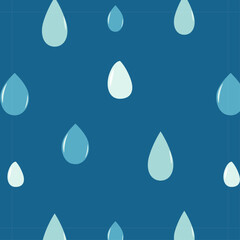 Seamless pattern with water drops