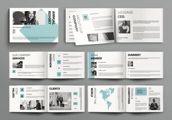 Annual Report Template Design Layout Landscape