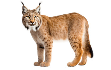 Lynx Cat On Isolated Background