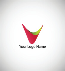 Fototapeta premium Letter U and V illustration abstract logo style.