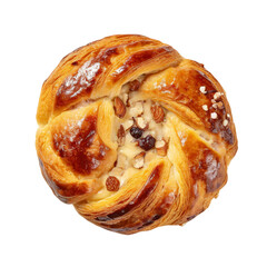 Delicious bread on a white background