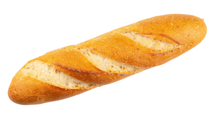 Delicious bread on a white background