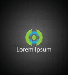 Vector abstract round shape logo,gear type logo