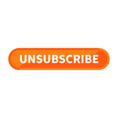 Unsubscribe Button In Orange Rounded Rectangle Shape For Membership Subscription Action Information Feature
