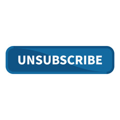 Unsubscribe Button In Blue Rectangle Shape For Membership Subscription Action Information Feature
