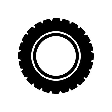 tire, car wheel - vector icon
