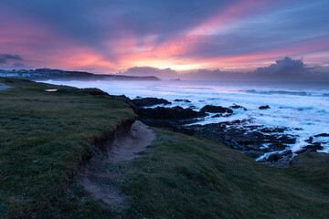 puesta de sol, sunsets, Newquay