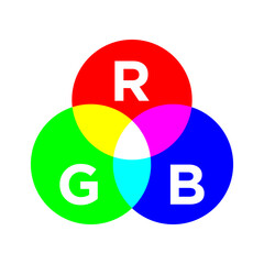 Light spectrum icon logo, red, blue, green, white, pixel, cyan, yellow, magenta, RGB