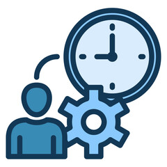 Fototapeta premium Efficiency Blue Color Icon 