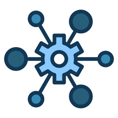 Network Blue Color Icon	
