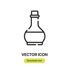 Oil Bottle icon vector. Linear-style sign for mobile concept and web design. Oil Bottle symbol illustration. Pixel vector graphics - Vector.	