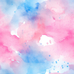 Obraz premium Texture Blue And Pink Watercolor Tile Seamless Fill Created Using Artificial Intelligence