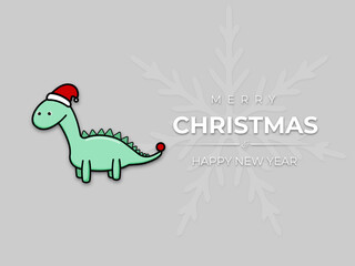 New year 2024. Year of the dragon. Minimalistic text template with the dragon. Christmas template 