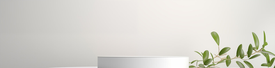 Minimal background. podium and white background for product presentation. 3d rendering illustration