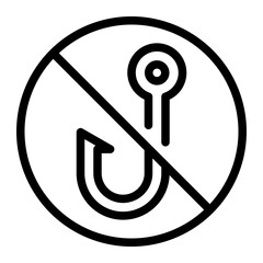 no fishing line icon