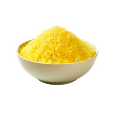 Fluffy Yellow Rice Snapshot on a transparent background