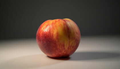 Fototapeta na wymiar Juicy ripe apple, a healthy snack for a fresh lifestyle generated by AI