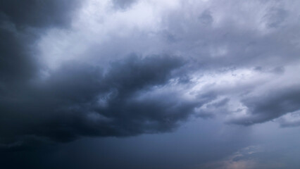 Dark sky with stormy clouds. Dramatic sky rain,Dark clouds before a thunder-storm.