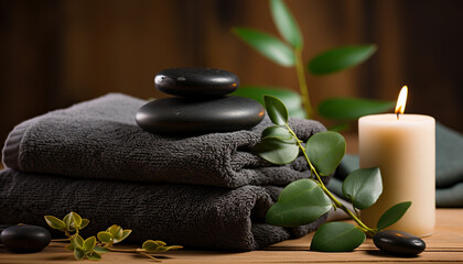 Relaxation and freshness in nature healthy spa generated by AI