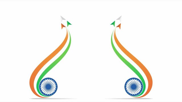 creative Happy Republic Day India, 26th January, flag flying HD quality, quality animation video, Indian Monuments and tricolour.
