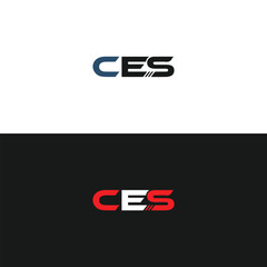 CES logo. C E S design. White CES letter. CES, C E S letter logo design. Initial letter CES linked circle uppercase monogram logo. C E S letter logo vector design. 