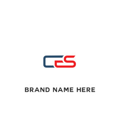 CES logo. C E S design. White CES letter. CES, C E S letter logo design. Initial letter CES linked circle uppercase monogram logo. C E S letter logo vector design. 
