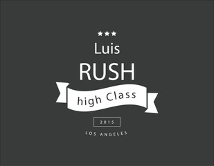 Rush High Class Vintage Logo Design