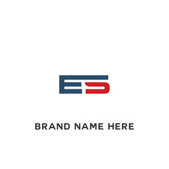 ES logo. E S design. White ES letter. ES, E S letter logo design. Initial letter ES linked circle uppercase monogram logo. E S letter logo vector design. 
