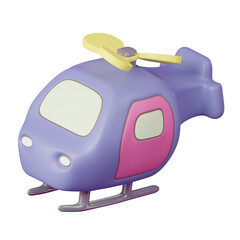 3D illustration Kid education toys - Helicopter