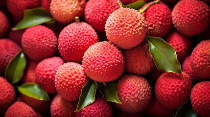 A clear image of some fresh & testy lychee fruits, completely filled background