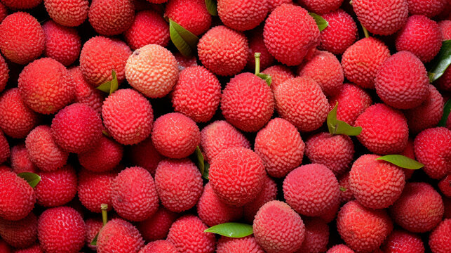 A clear image of some fresh & testy lychee fruits, completely filled background