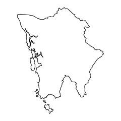 Koh Kong province map, administrative division of Cambodia. Vector illustration.