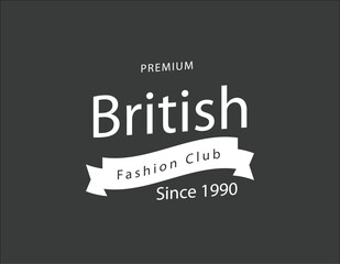 British Fashion Vintage Logo Design