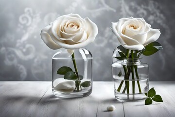roses in a glass