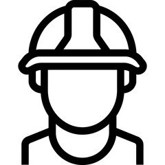 construction worker helmet icon safety - obrazy, fototapety, plakaty