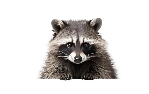 Raccoon Beauty On Transparent Background