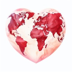 A planet in the shape of a heart. The world as a heart. 