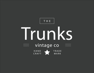Fototapeta na wymiar The Trunks Vintage logo design