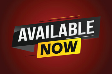 available now word concept vector illustration with lines 3d style for social media landing page, template, ui, web, mobile app, poster, banner, flyer, background, gift card, coupon, label, wallpaper	