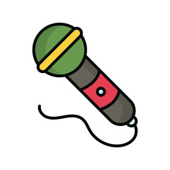 microphone icon with white background vector stock illustration