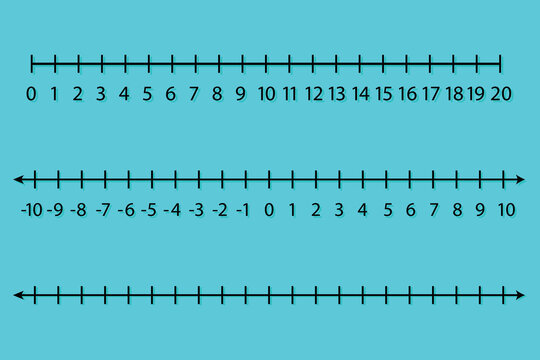 Representation of integers on a number line for preschool kids. Mathematics resources for students and teachers.