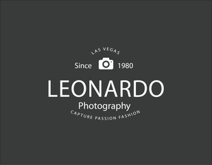 LEONARDO Photography Vintage Logo Design