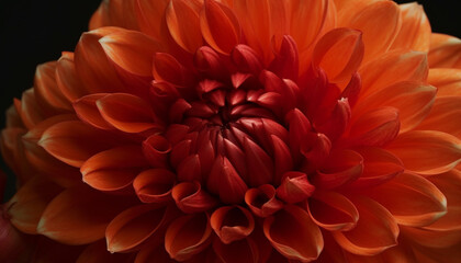 Vibrant multi colored dahlia blossom, a gift of nature beauty generated by AI