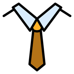 Suit Outline Colour Icon