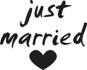Just married eps vector