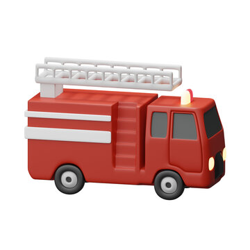 fire engine 3d illustration